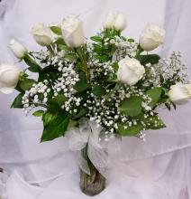 1 Dozen White Roses