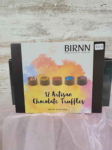 Birnn Chocolate Truffles 12 Piece Artisan Box